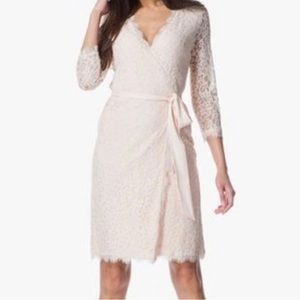Diane Von Furstenberg “Juliana” White Lace Wrap Dress New With Tag